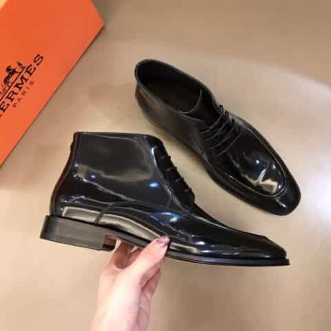 Hermes爱马仕 意大利进口双层真皮大底奢品男士短靴