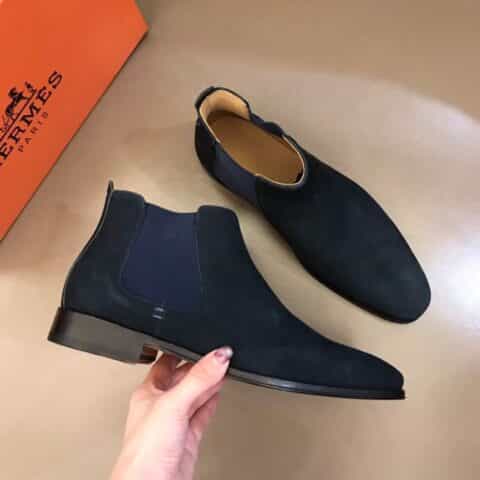 Hermes爱马仕 意大利进口双层真皮大底奢品男士短靴
