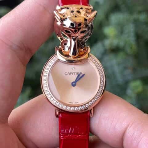 CARTIER-卡地亚系列 PANTHÈRE猎豹高级珠宝腕表 瑞士石英机芯