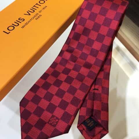 LV路易威登100%顶级提花真丝L棋盘格领带