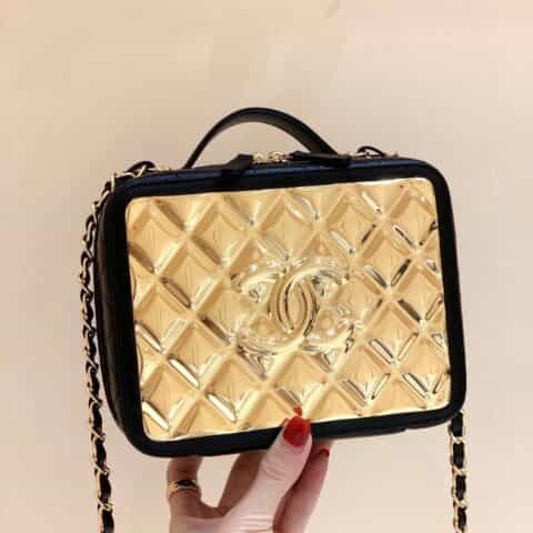 Chanel 2021镜面土豪金化妆包 AP2900