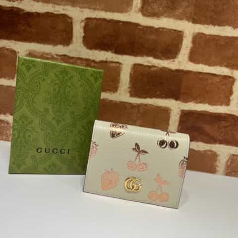 GUCCI古驰GG Marmont系列浆果印花卡包456126