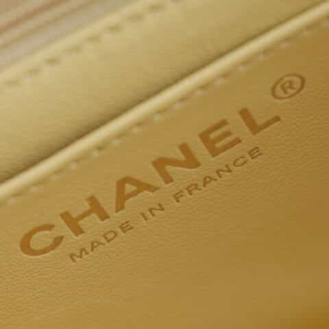 Chanel CF20大mini Classic flap bag A01116牛皮小鸡黄