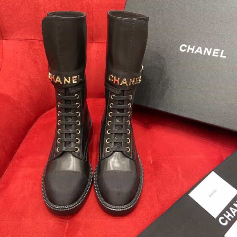 chanel香奈儿 进口胎牛皮意大利A级的真皮大底骑士靴