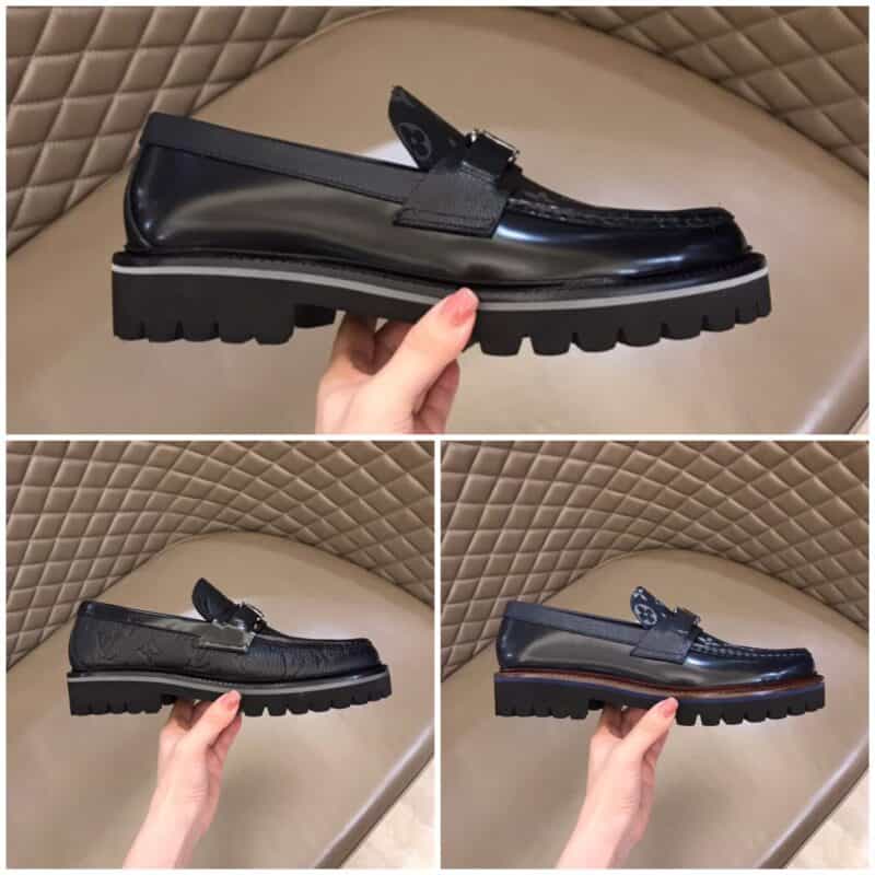LV/路易威登 进口荔枝纹Monogram 压纹牛皮MAJOR 乐福鞋