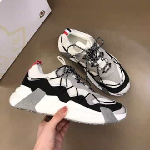 Moncler蒙口 蜂窝网布,氯丁橡胶绒面革男鞋运动鞋
