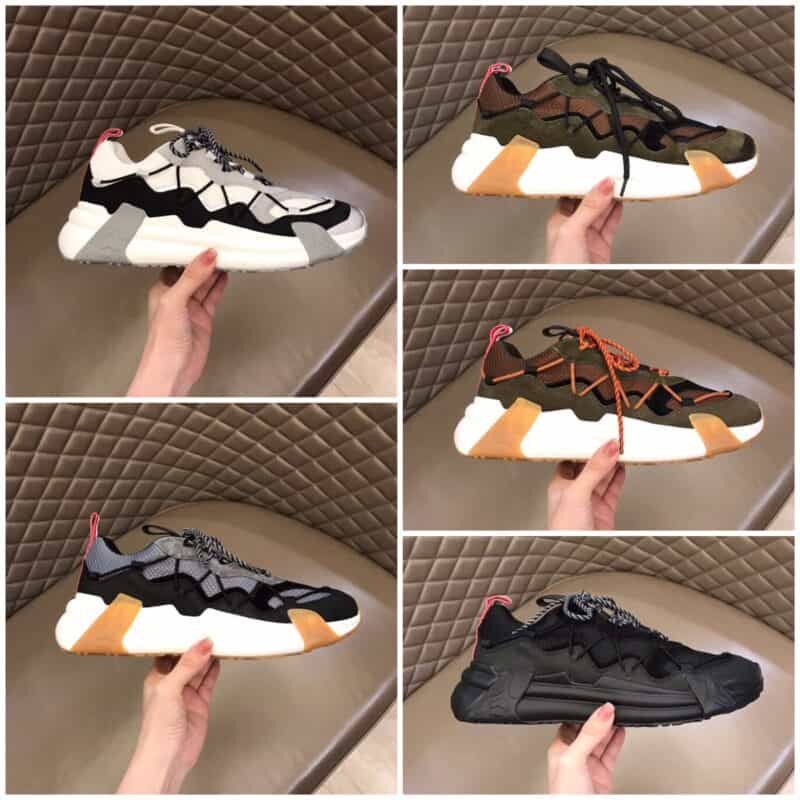 Moncler蒙口 蜂窝网布,氯丁橡胶绒面革男鞋运动鞋