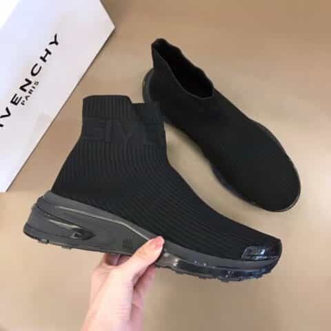 Givenchy纪梵希 高定原版一致的特殊弹力针织面料高帮秋冬男士袜子靴