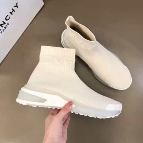 Givenchy纪梵希 高定原版一致的特殊弹力针织面料高帮秋冬男士袜子靴