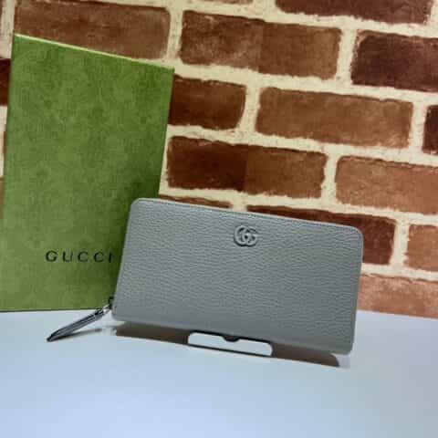 GUCCI古驰皮革全拉链式钱包456117