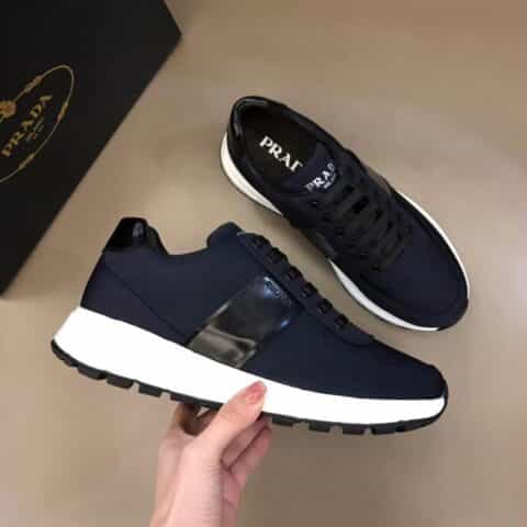 PRADA/普拉达 专柜专用高密度透气防水布P家经典男士休闲鞋
