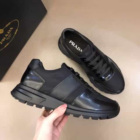 PRADA/普拉达 专柜专用高密度透气防水布P家经典男士休闲鞋