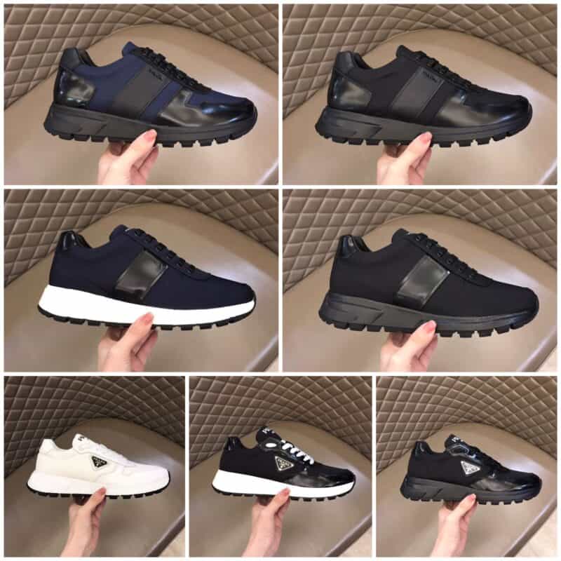 PRADA/普拉达 专柜专用高密度透气防水布P家经典男士休闲鞋