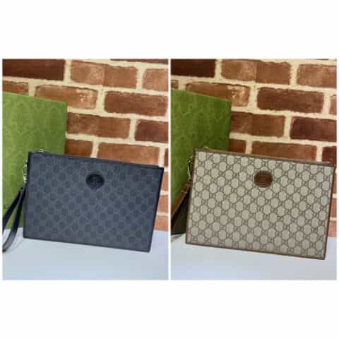 GUCCI古奇互扣式双G手拿包672953