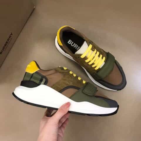 Burberry巴宝莉   原版格纹帆布2021男士增高运动鞋