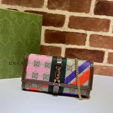 GUCCI古驰Jackie 1961系列链带钱包652681