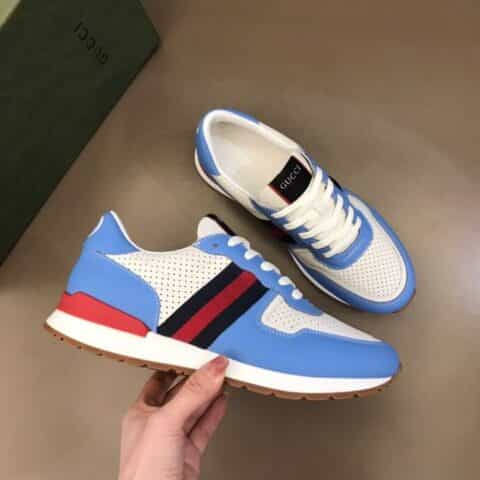 GUCCI古驰   进口压纹小牛皮G家男士GG运动鞋