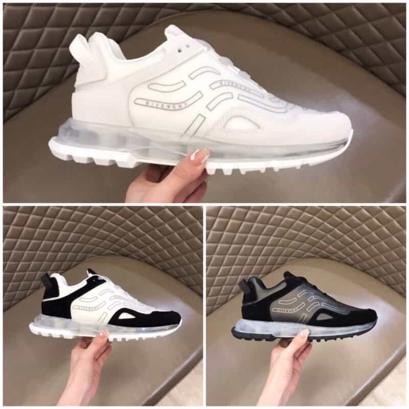 Givenchy纪梵希 头层牛里拼接透明聚氨酯材质低帮气垫运动鞋
