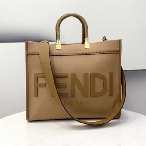 FENDI芬迪法兰绒托特包8509