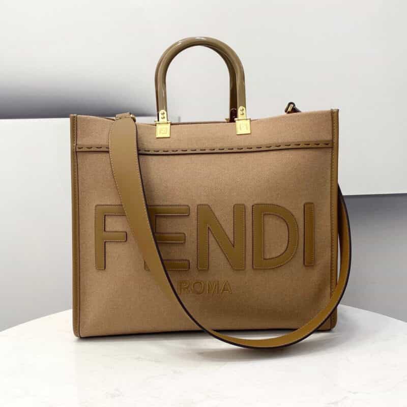 FENDI芬迪法兰绒托特包8509