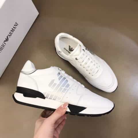Armani 阿玛尼 头层小牛皮新品奢潮运动鞋