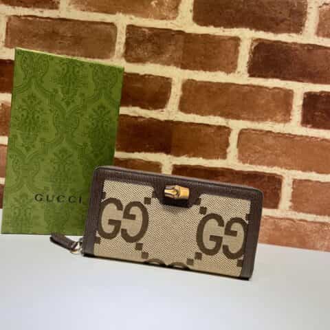 GUCCI古驰饰超级双G图案Gucci Diana竹节钱包658634
