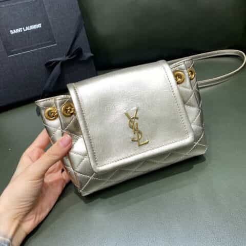 Saint laurent Ysl 𝐌𝐢𝐧𝐢 𝐍𝐨𝐥𝐢𝐭𝐚 复古翻盖包 672738香槟金