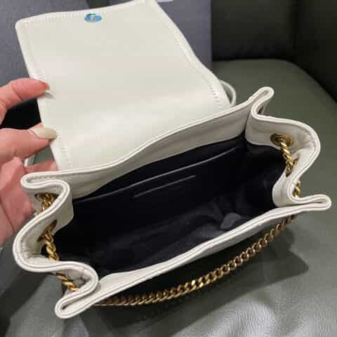 Saint laurent Ysl 𝐌𝐢𝐧𝐢 𝐍𝐨𝐥𝐢𝐭𝐚 复古翻盖包 672738白色