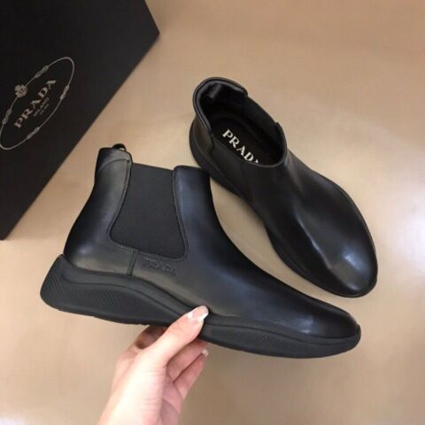 PRADA/普拉达 P家新款男士秋冬高帮休闲运动鞋