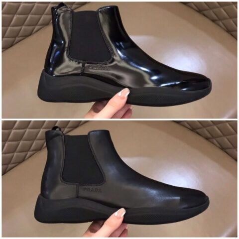 PRADA/普拉达 P家新款男士秋冬高帮休闲运动鞋