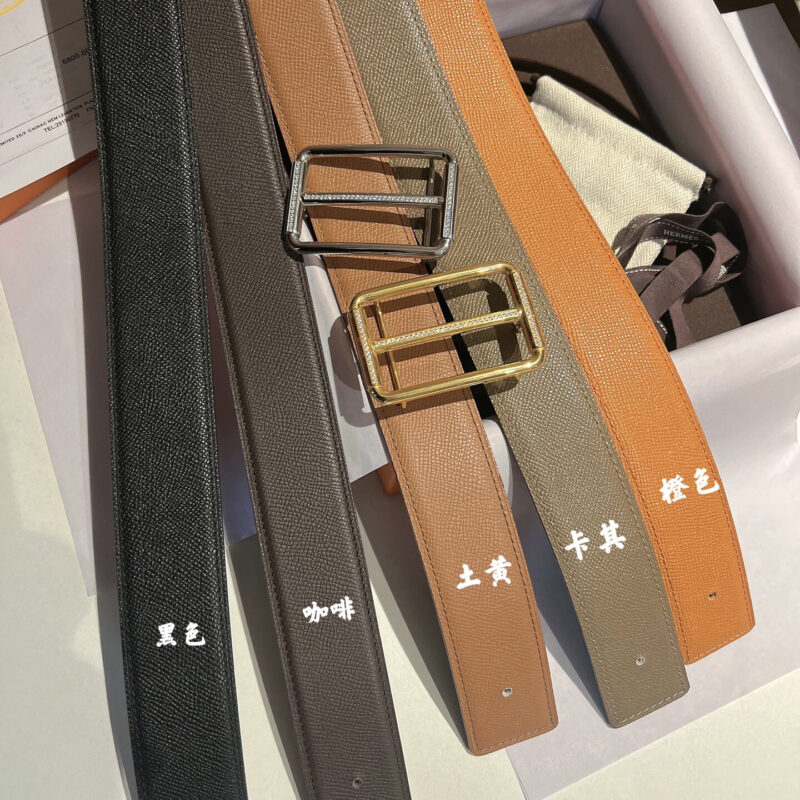Hermes爱马仕   采用精选头层牛皮掌纹腰带3.8cm