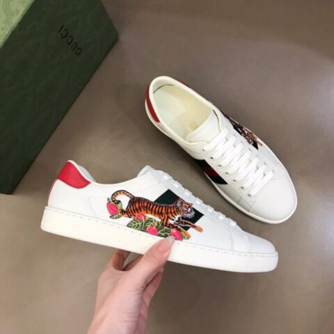 GUCCI古驰 意大利进口原版皮料G家经典小白鞋