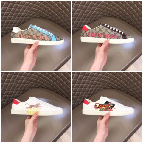 GUCCI古驰 意大利进口原版皮料G家经典小白鞋