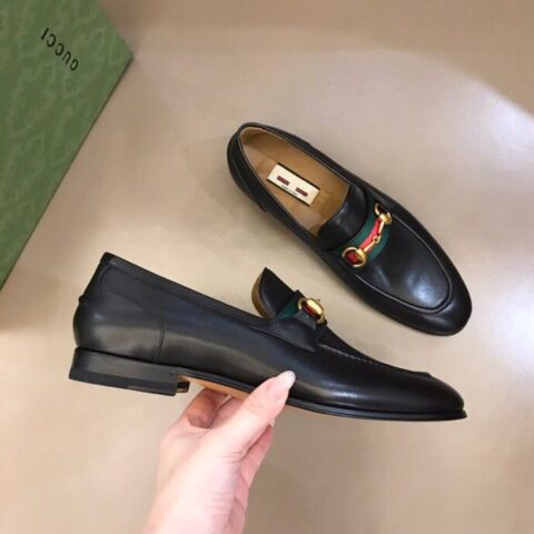 GUCCI古驰 小牛皮透气内里G家原单男士正装休闲皮鞋
