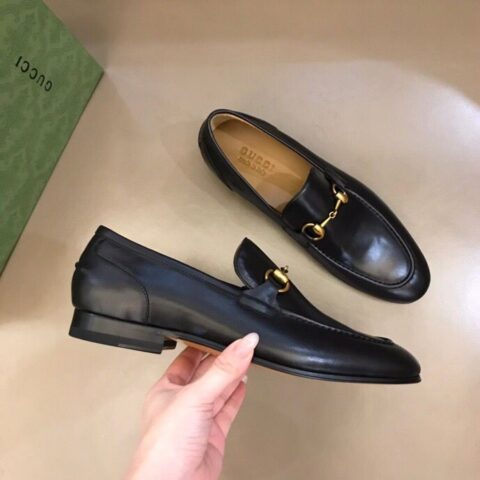 GUCCI古驰 小牛皮透气内里G家原单男士正装休闲皮鞋