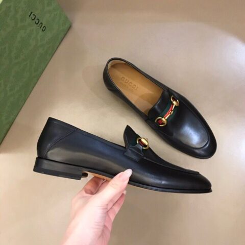 GUCCI古驰 小牛皮透气内里G家原单男士正装休闲皮鞋