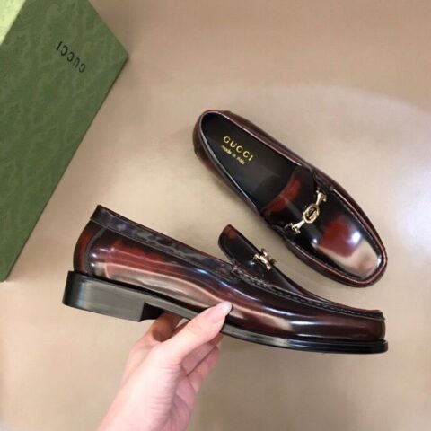 GUCCI古驰 鞋面进口牛皮2022新款男士商务休闲皮鞋