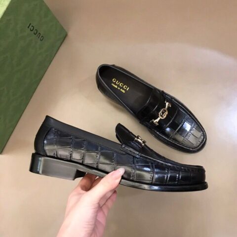 GUCCI古驰 鞋面进口牛皮2022新款男士商务休闲皮鞋
