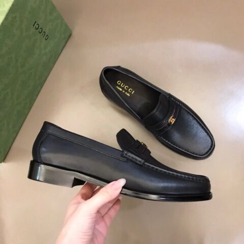 GUCCI古驰 鞋面进口牛皮2022新款男士商务休闲皮鞋