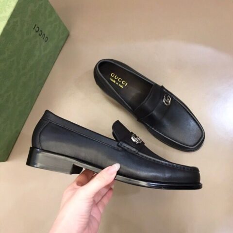 GUCCI古驰 鞋面进口牛皮2022新款男士商务休闲皮鞋