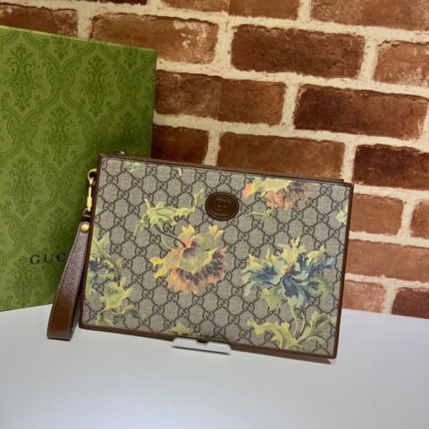 GUCCI古驰印花手拿包672953