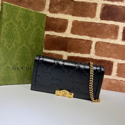 GUCCI古驰GG链带钱包676155