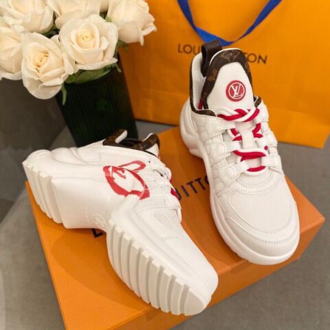LV/路易威登 进口专柜原版皮拼接顶级版本𝐀𝐫𝐜𝐡𝐥𝐢𝐠𝐡𝐭】休闲鞋