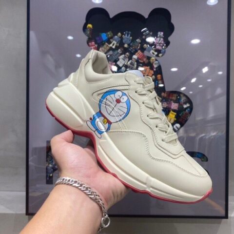 gucci古驰 米白色环保牛皮顶级版本老爹鞋系列款情侣款