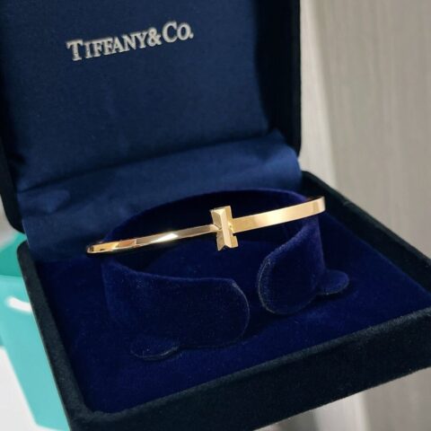 Tiffany&co 蒂芙尼 经典款T字系列T1光面手镯