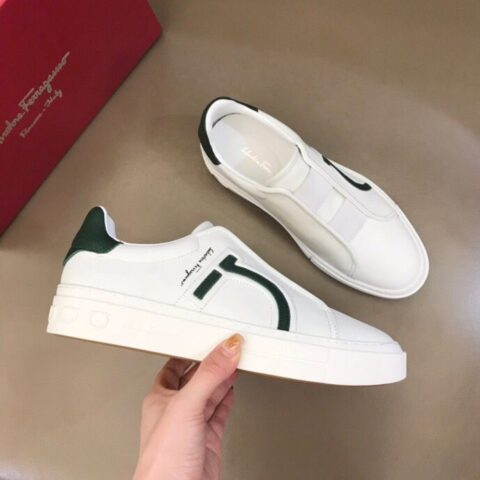 Ferragamo菲拉格慕   小牛皮制作高端男士低帮时尚运动鞋