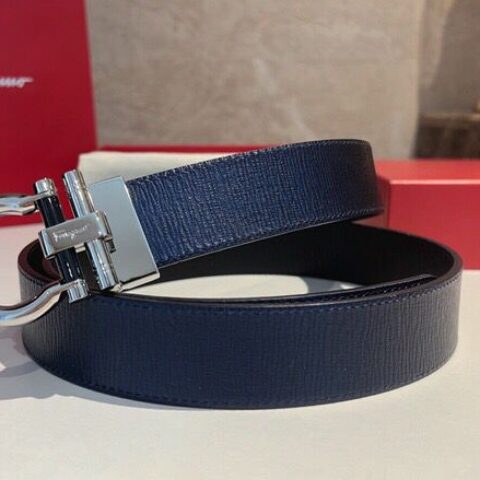 Salvatore Ferragamo菲拉格慕 金属抛光工艺男士3,5cm腰带