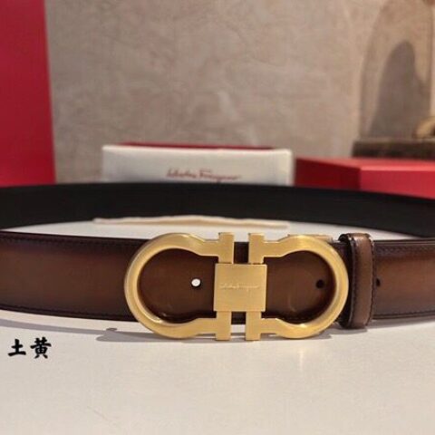 Ferragamo菲拉格慕 精致8字扣菲拉家腰带