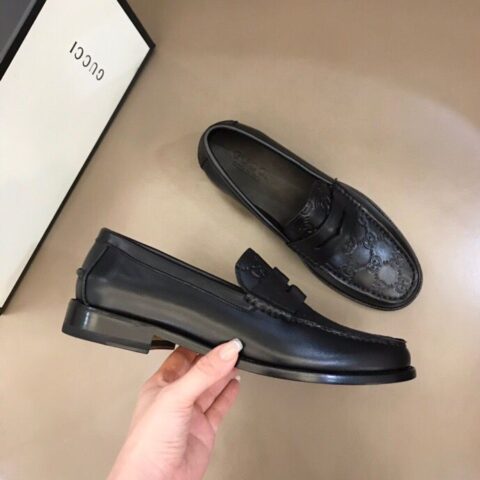 GUCCI古驰 进口头层牛皮G家原单男士正装商务皮鞋