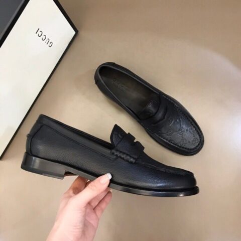 GUCCI古驰 进口头层牛皮G家原单男士正装商务皮鞋